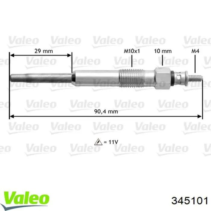 345101 VALEO bujía de incandescencia