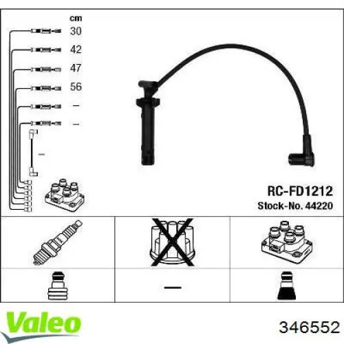 Juego de cables de bujias VALEO 346552 precio, desde 30,92 EUR
