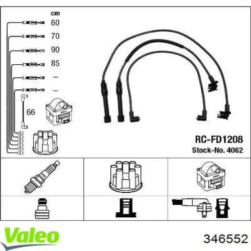Comprar 346552 VALEO Cable de bujía