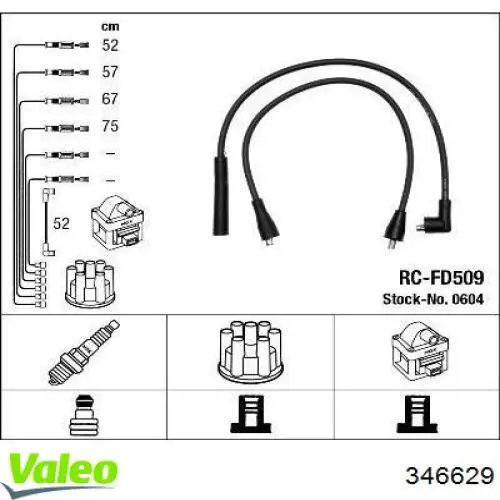 Cables de bujías 346629 VALEO