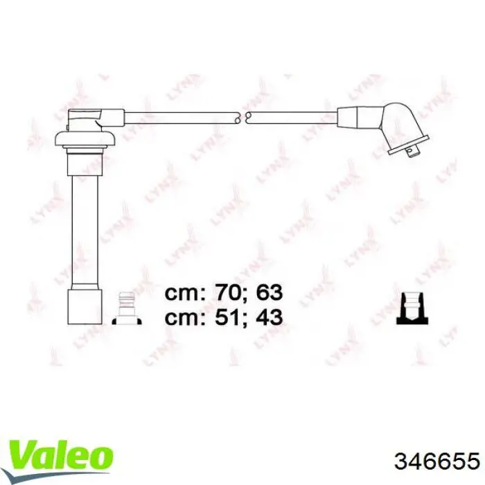 346655 VALEO juego de cables de encendido