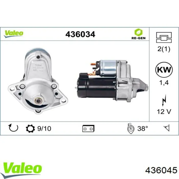 436045 VALEO motor de arranque