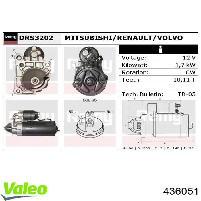 Motor de arranque 1005821983 Renault (RVI)