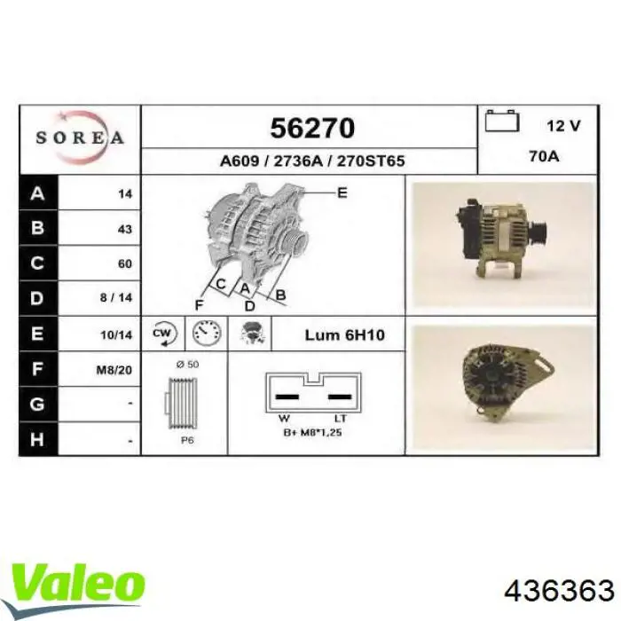 Alternador del motor VAG 0123310002 precio, desde 74,05 EUR
