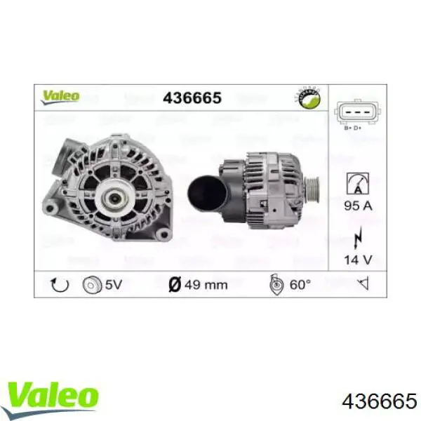 436665 VALEO Alternador de coche