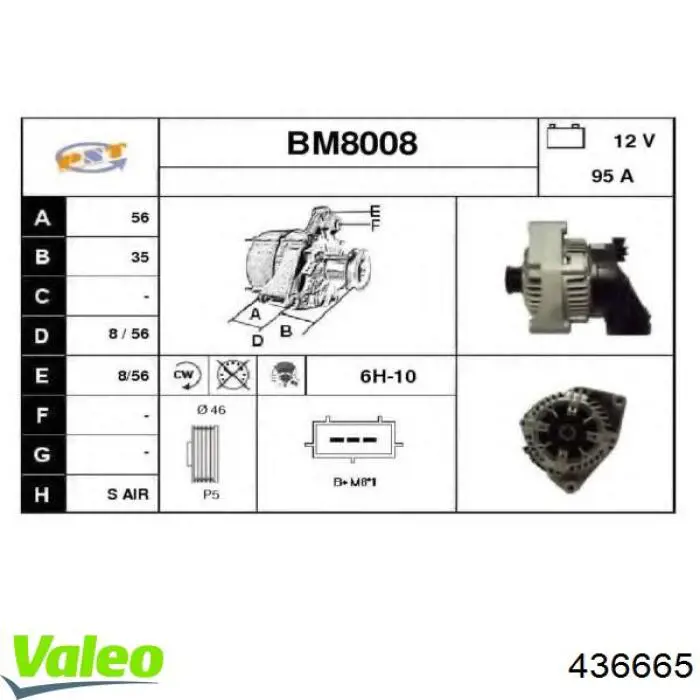 CA1400 HC Parts alternador