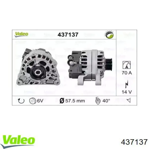 437137 VALEO Alternador de coche