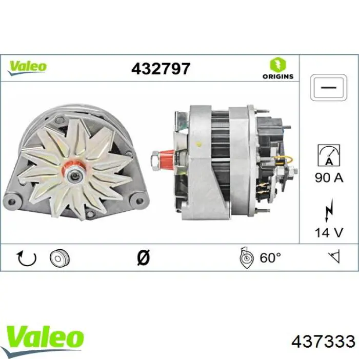 437333 VALEO alternador