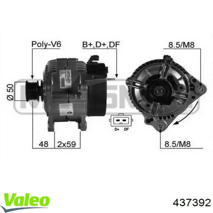 Alternador 028903018BX VAG
