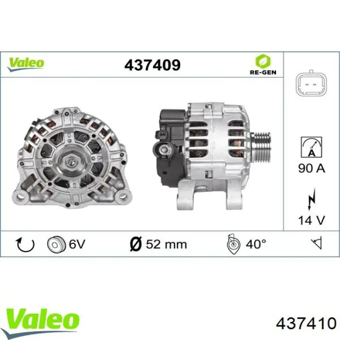 437410 VALEO Alternador de coche