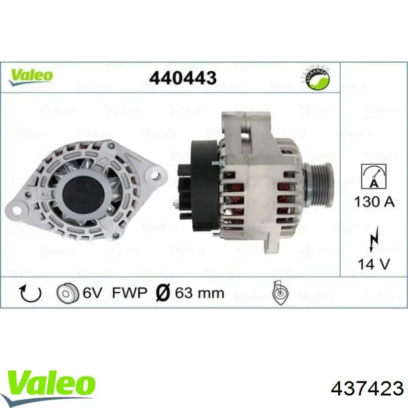 Alternador del motor VALEO 437423 precio, desde 176,63 EUR
