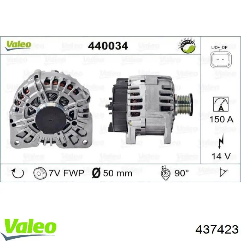 437423 VALEO Alternador de coche