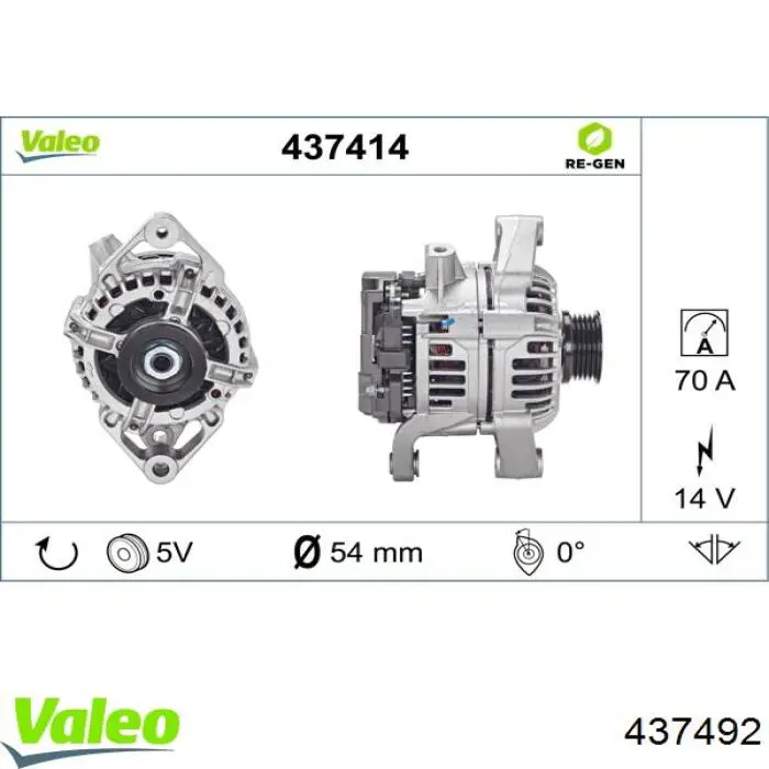 437492 VALEO alternador