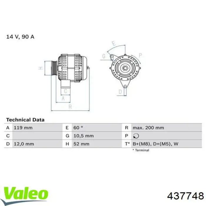 437748 VALEO alternador