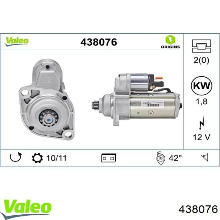 Arrancador VALEO 438076