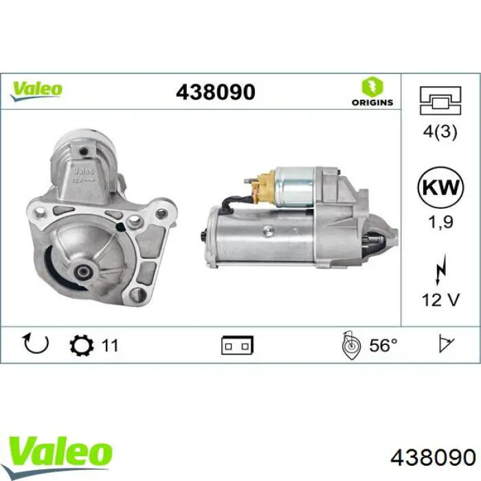 Motor de arranque VALEO 438090