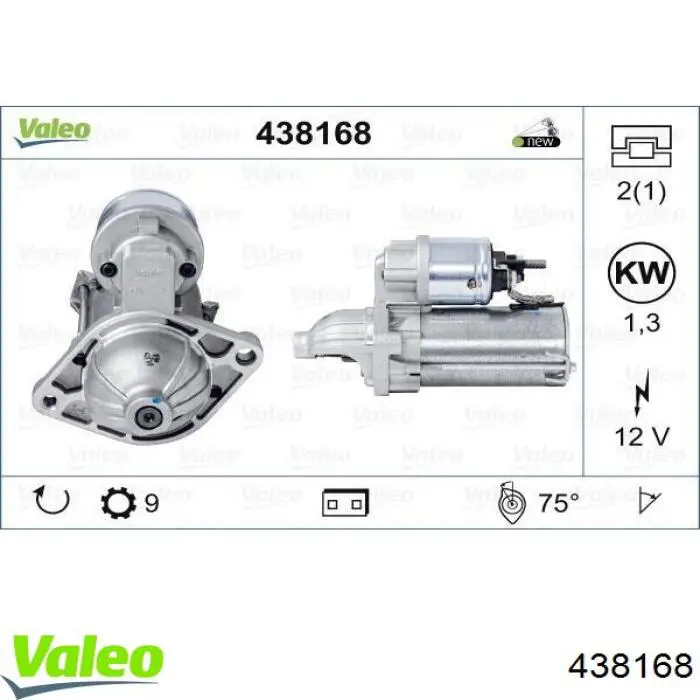 Comprar 438168 VALEO Motores de arranque