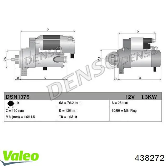 Burro de arranque  VALEO 458403 precio, desde 132,78 EUR
