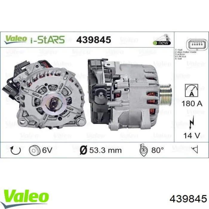 439845 VALEO Alternador de coche