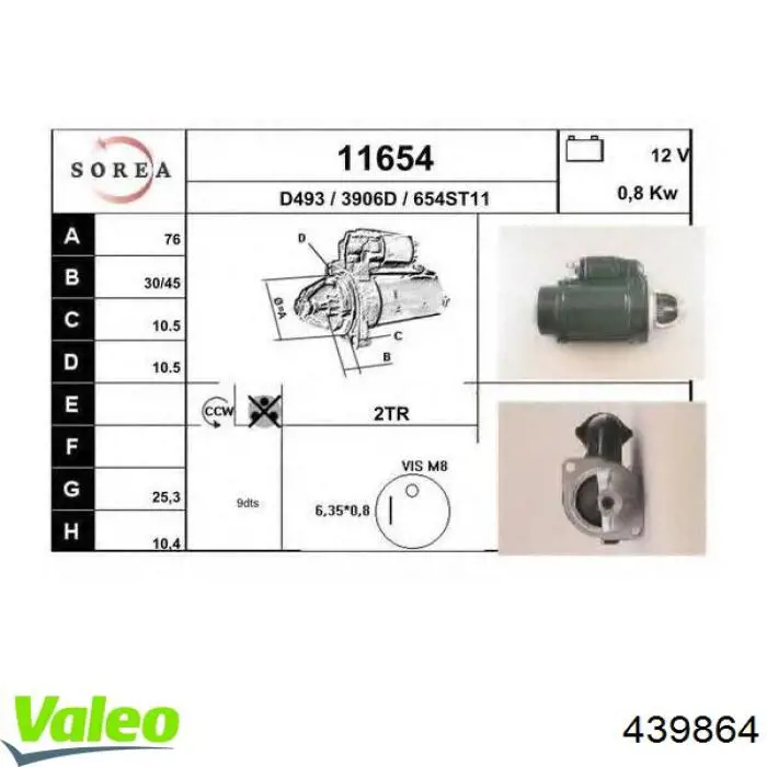 439965 VALEO Alternador de coche
