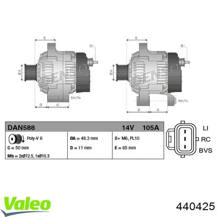 440425 VALEO Alternador de coche