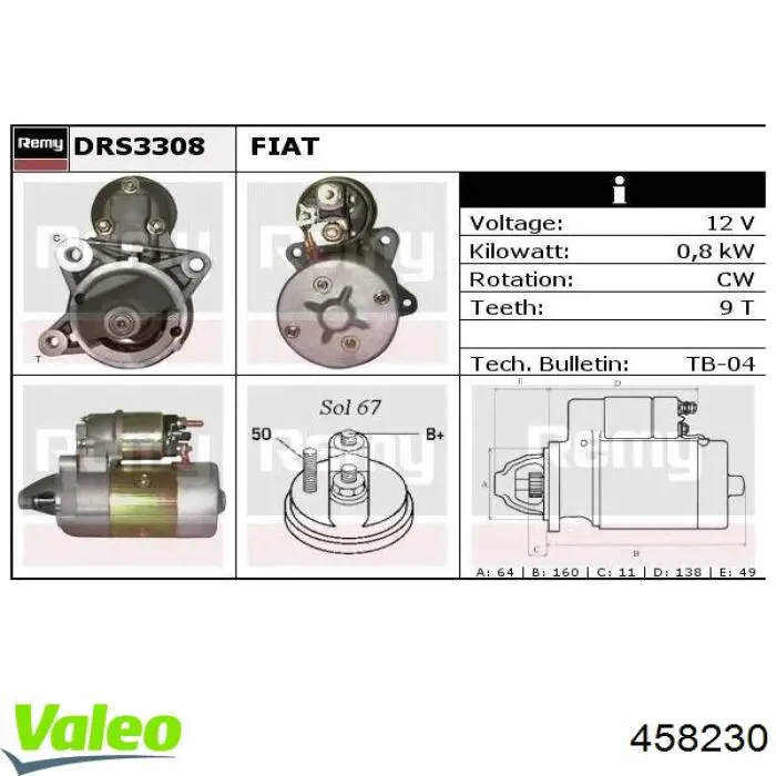 Comprar 63102003 Fiat/Alfa/Lancia Motores de arranque
