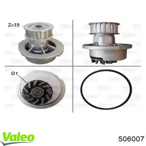 Comprar 506007 VALEO Bomba de agua para motor