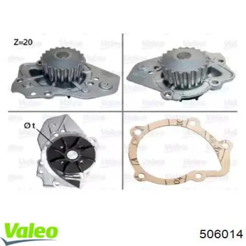 506014 VALEO bomba de agua