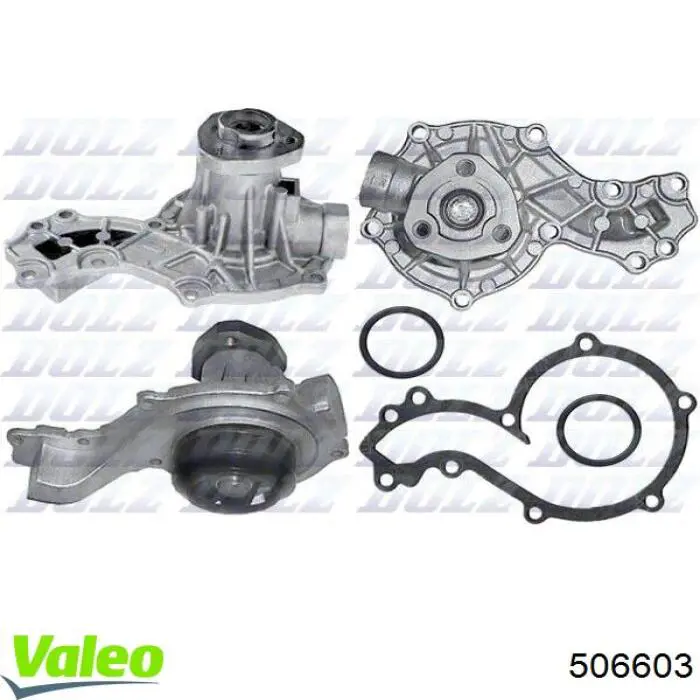 Bomba de agua de refrigeración con carcasa 506603 VALEO