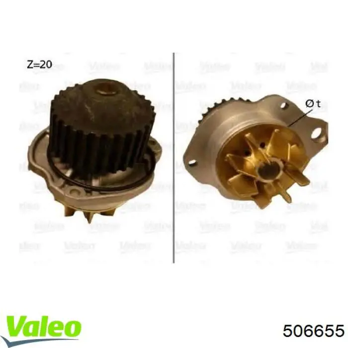 506655 VALEO Bomba refrigerante coche