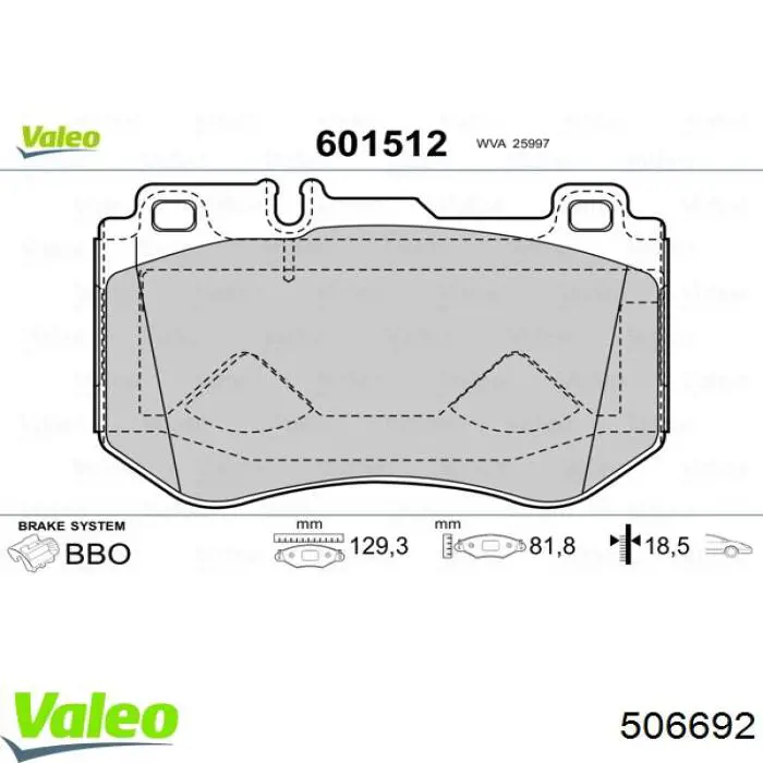 Bomba de agua de refrigeración con carcasa 506692 VALEO
