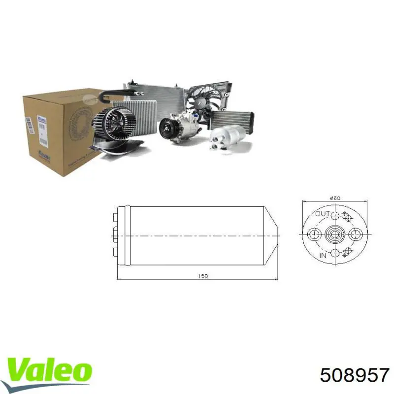 508957 VALEO receptor-secador del aire acondicionado