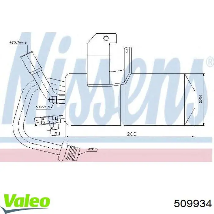 509934 VALEO receptor-secador del aire acondicionado