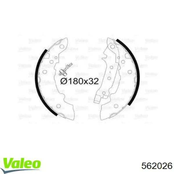 Zapatas de freno de tambor traseras VALEO 562026 precio, desde 45,29 EUR
