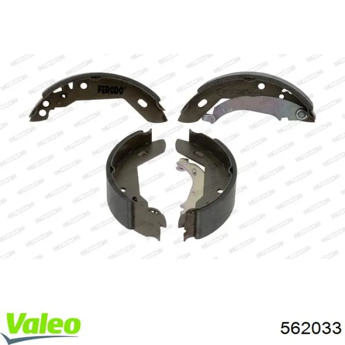 562033 VALEO Zapatas de freno de tambor traseras
