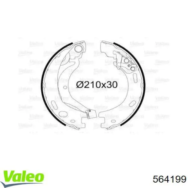 564199 VALEO juego de zapatas de frenos, freno de estacionamiento