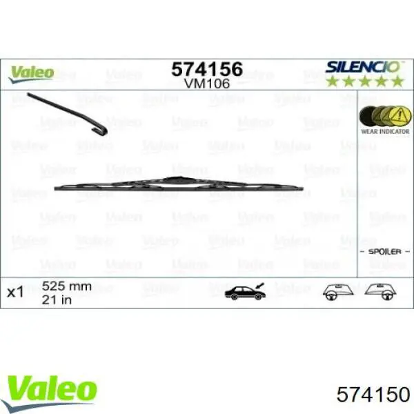 Juego de limpiaparabrisas de luna delantera, 2 piezas Toyota Corolla E12