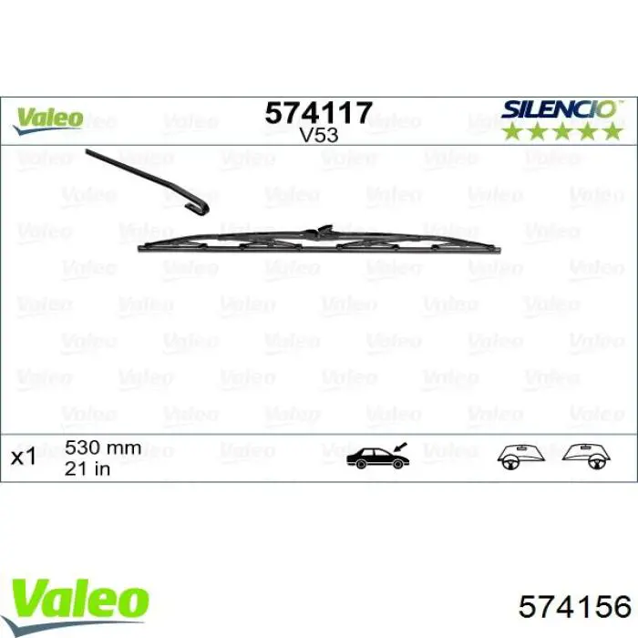 Juego de limpiaparabrisas de luna delantera, 2 piezas Toyota Corolla E12