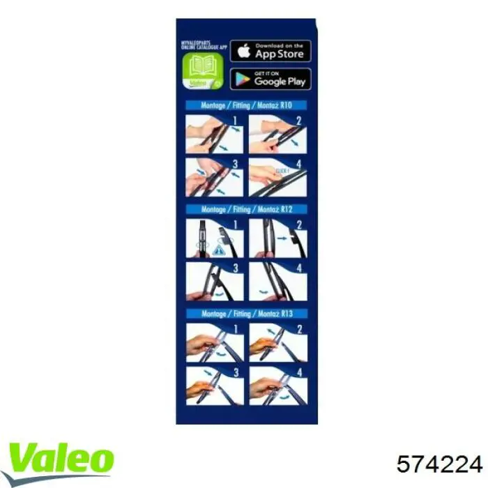 Comprar 574224 VALEO Limpiaparabrisas traseros