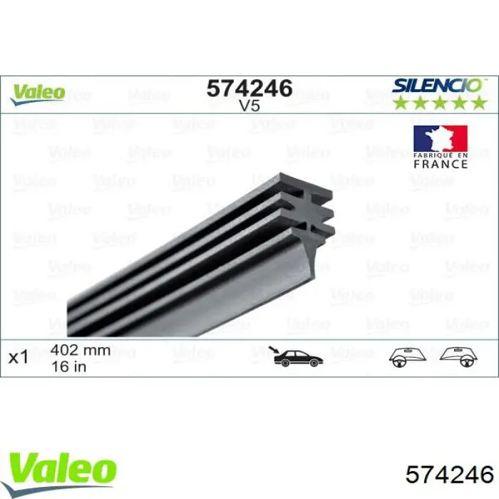 Limpiaparabrisas traseros 68056 Metalcaucho