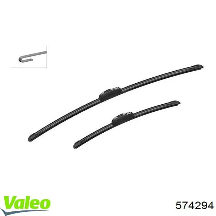 Comprar 574294 VALEO Juego de escobillas de luna delantera, 2 piezas