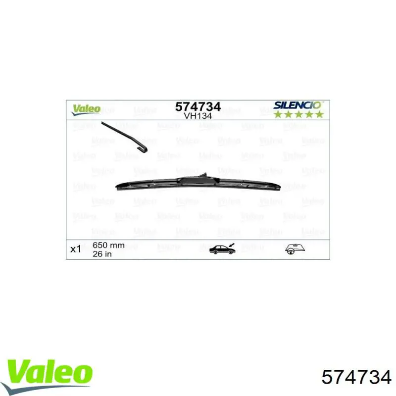 Limpiaparabrisas delantera VALEO 574734
