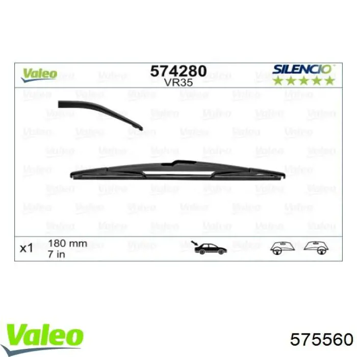 Limpiaparabrisas delantera copiloto VALEO 575560