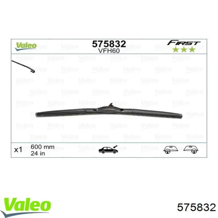 575832 VALEO Limpiaparabrisas delantera conductor