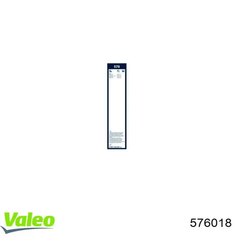 Limpiaparabrisas delanteras 576018 VALEO