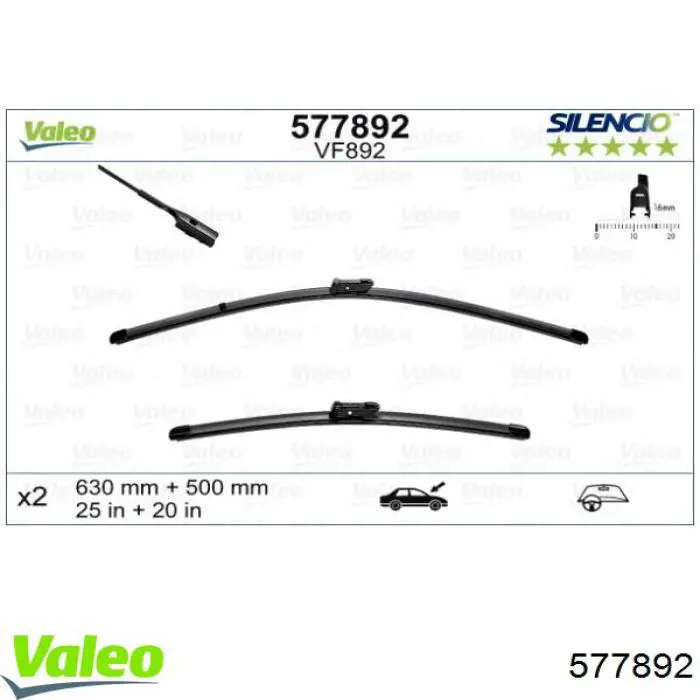 Comprar 9J1955425DY Porsche Juego de escobillas de luna delantera, 2 piezas