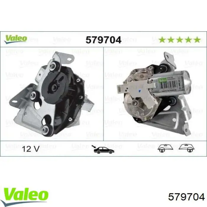 579704 VALEO motor limpiaparabrisas, trasera