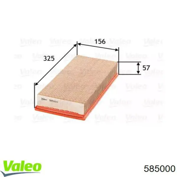 Comprar 585000 VALEO Filtro de aire