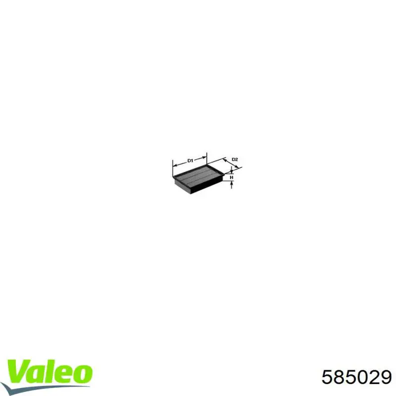 El filtro de aire VALEO 585029 precio, desde 9,36 EUR