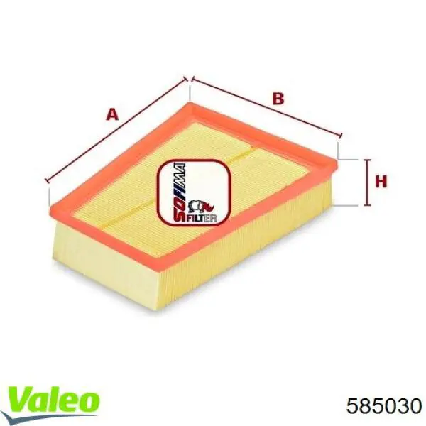El filtro de aire VALEO 585030 precio, desde 9,93 EUR